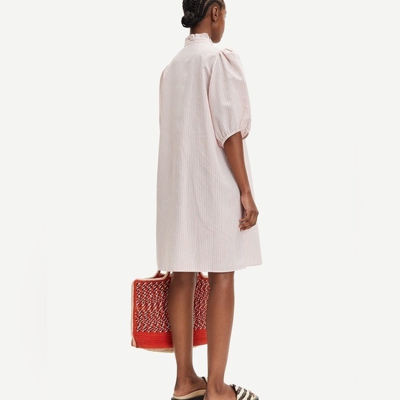 NWT Samsøe Samsøe Suzia Dress, Pumpkin Stripe, Size XL - Picture 2 of 12